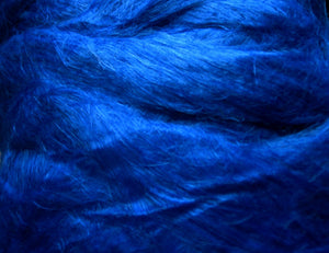 Royal Blue Organic Flax (Linen) Spinning Felting Premium Tops DHG SUPERFAST SHIPPING!