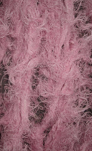 Light Pink Extra Fuzzy Eyelash 100% Linen Novelty Yarn