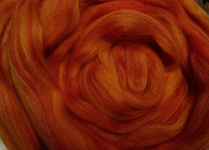 Super Fine & Organic Flames Orange/Gold Multi 19 micron Merino DHG Merino