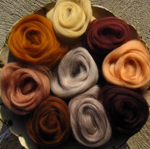 Soft Expanded BROWNS Merino Collection for Spinners & Felters SUPER FAST Shipping!