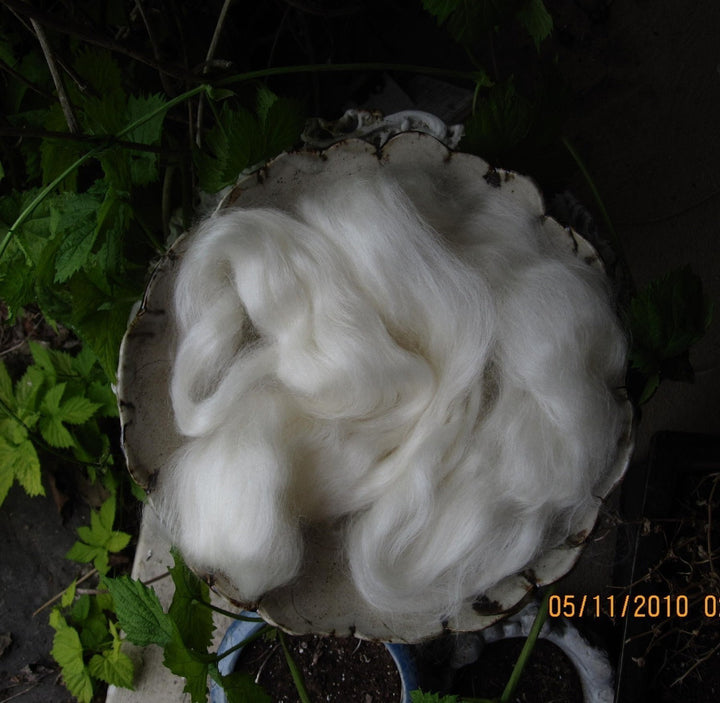 Soft & Glossy Snow White Kid Mohair