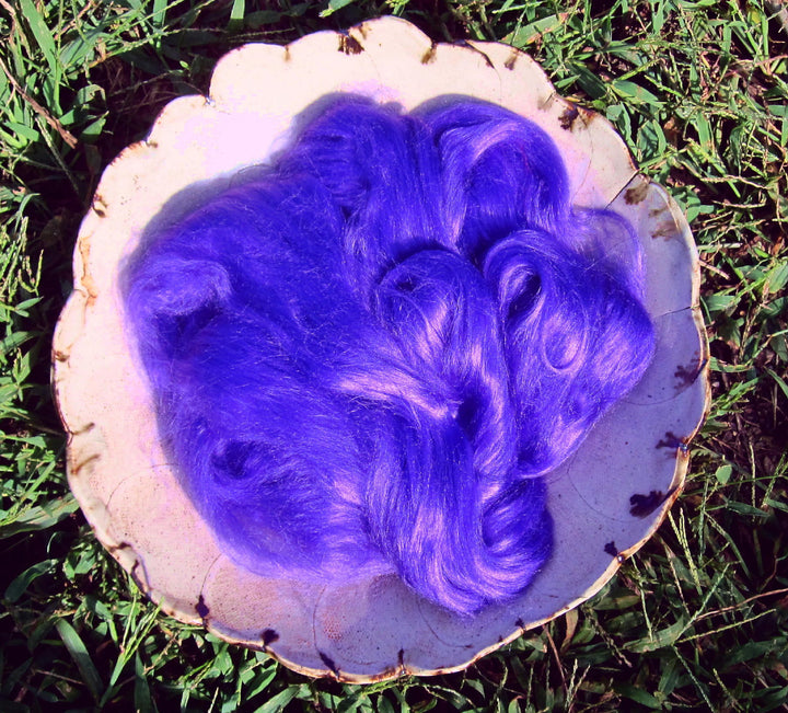 Deep and Vivid Purple Bamboo Silk Ultra Soft Spinning Felting SUPER FAST SHIPPING!