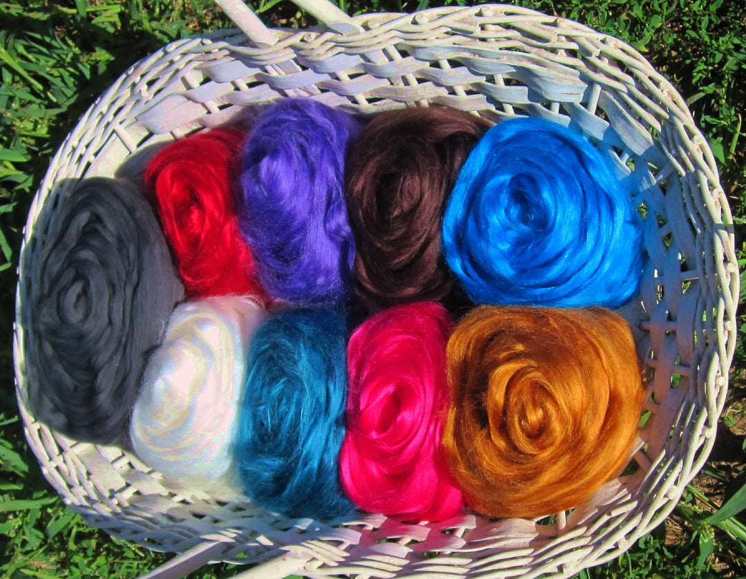 Deep and Vivid Purple Bamboo Silk Ultra Soft Spinning Felting SUPER FAST SHIPPING!