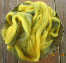 Load image into Gallery viewer, Avocado Gold Superwash Longwool Top Spinning and Felting
