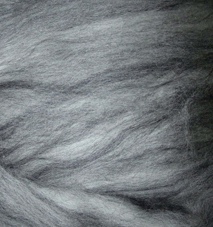 Salt and Pepper Merino-Tussah Silk Blend Ashland Bay Lux Roving