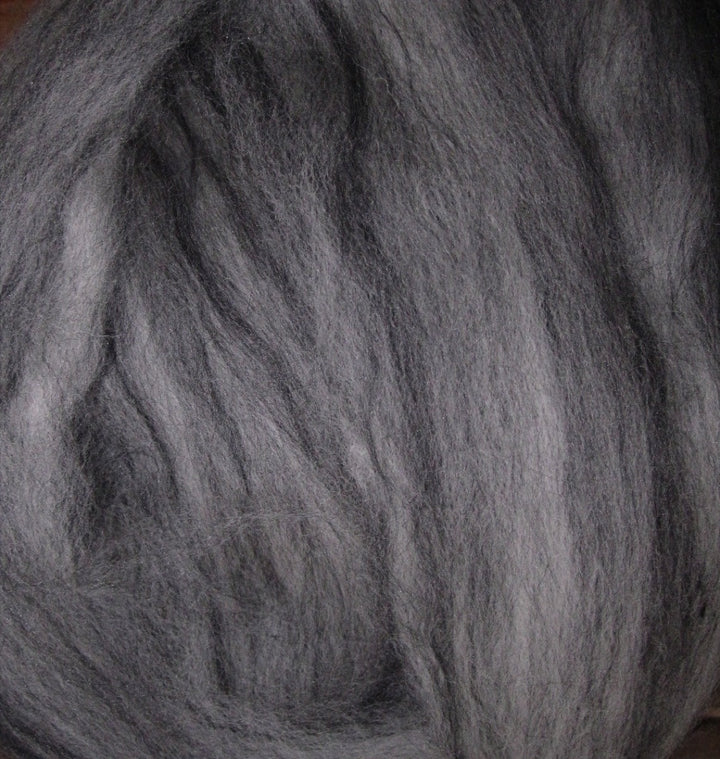 Salt and Pepper Merino-Tussah Silk Blend Ashland Bay Lux Roving