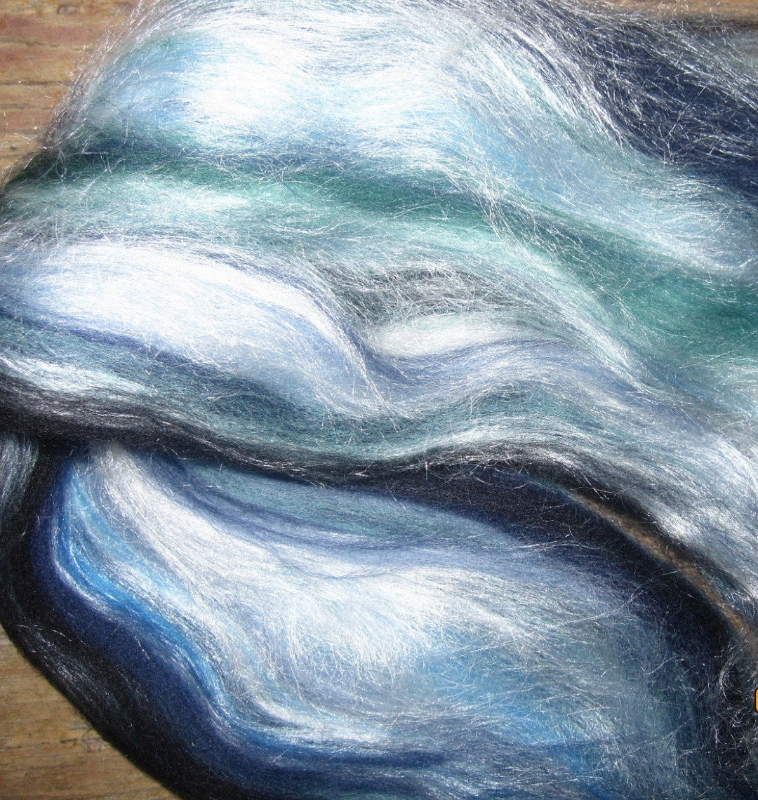 Soft & Stunning Bay Breeze Merino Tussah Silk Blend Ashland Bay Lux Roving