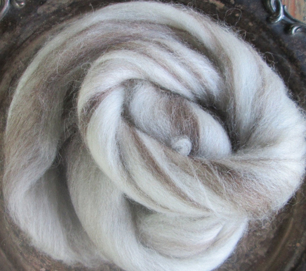 Mixed BFL Undyed White, Black or Multi - Colored Combed Top  Ashland Bay Roving