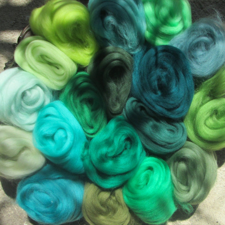 ALL THE GREENS 18 Shades Merino Sampler