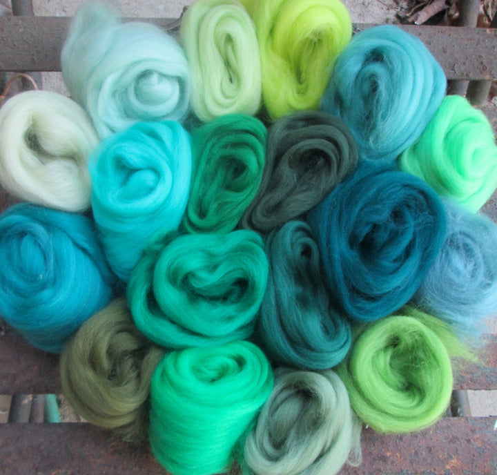 ALL THE GREENS 18 Shades Merino Sampler