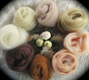 Skin Deep Collection Spinning & Felting Earth Tone Naturals 9 Colors SUPER FAST SHIPPING!