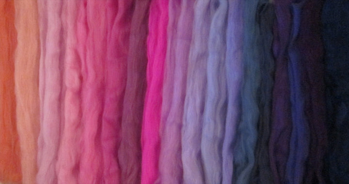 ALL the PINKS and PURPLES 18 Shades Merino Sampler