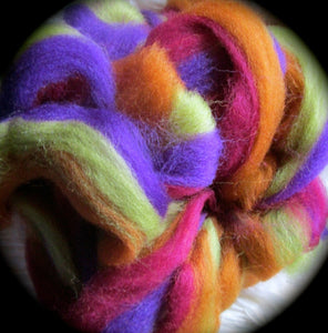 Autumn Dusk Stripey Corrie Multi for Spinners and Felters Cruelty Free Environmentally Clean Processed SUPER FAST Shipping!