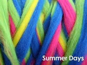 Summer Days Soft & beautiful Corriedale Multi Spinning Felting SUPER FAST SHIPPING!