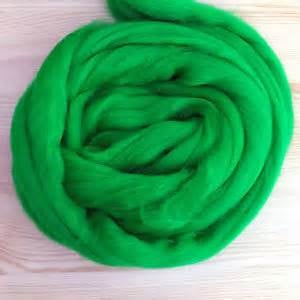 Soft Leaf Green Merino Spinning Felting Ashland Bay