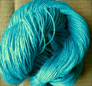 Wet Spun Linen Yarn Soft & Durable "Angelfish Blue" Spinning and Weaving Super Fast Shipping!