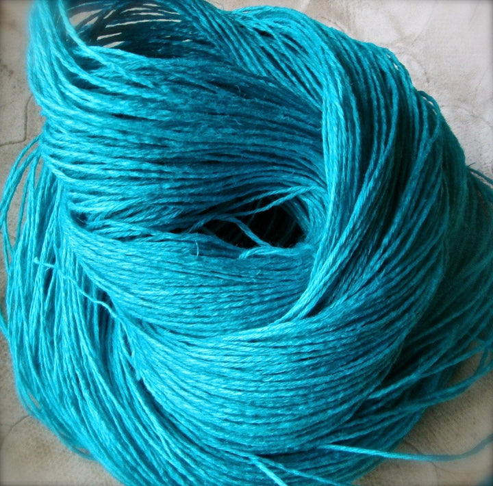 Wet Spun Linen Yarn Soft & Durable "Angelfish Blue"