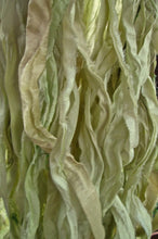 Load image into Gallery viewer, Golden Pear Recycled Sari Silk Eyelash Ribbon 5 Yards

